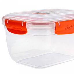 Контейнер для продуктов пластмассовый Мастер 1,8л, глубокий, прямоугольный, с клипсами, воздухонепроницаемый (герметичный), съемный силиконовый уплотнитель, подходит для СВЧ, цвета микс (Россия) - Домашняя мода фото 5