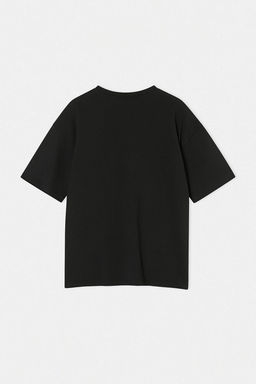 Siyah Oversize/Genis Kesim Slogan Nak?sl? %100 Pamuk T-Shirt TMNSS26TS00048 - Trendyolmilla фото 3
