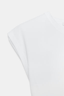 CAMISETA CON ALGOD?N / Blanco - Zara фото 7