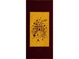 6с102.411ж1 Сочельник (бордо2) Полотенце махровое 67х150см