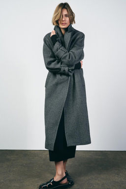 ZW COLLECTION WOOL BLEND COAT - Zara фото 2