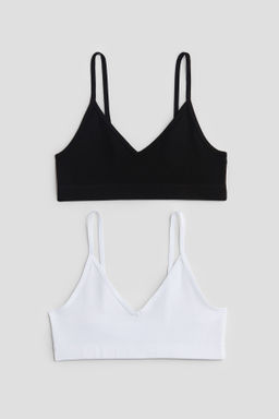 Pack de 2 crop tops con escote en V - H&m фото 2