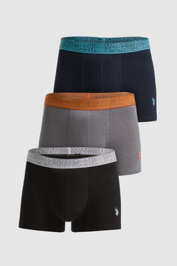 Erkek Siyah 3l_ Boxer Tak_m_