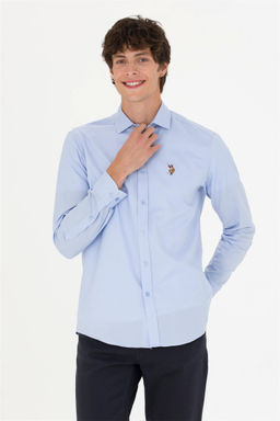 U. S. Polo Assn Мужская синяя рубашка с длинным рукавом - U.s. polo assn фото 8