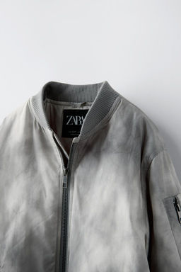 TIE-DYE NYLON BOMBER JACKET - Zara фото 3