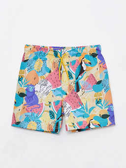 Beli Lastikli Desenli Erkek ?ocuk Deniz ?ortu