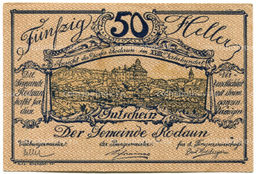 Банкнота 50 геллеров 1920 года Австрия  Родаун (нотгельд)