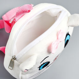 Рюкзак детский для девочки, плюшевый на молнии, 18.5 см ? 5 см ? 22 см Мари, Коты аристократы - Disney фото 3