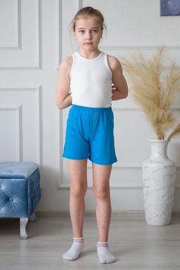 Шорты детские из кулирки светло голубой
