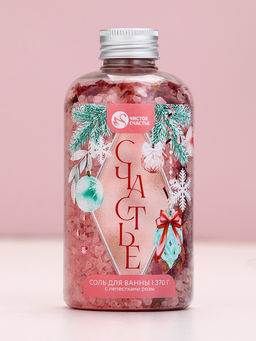 Соль для ванны с лепестками розы, 370 г
