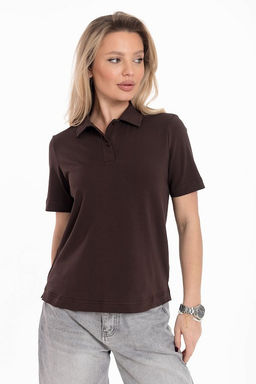 Футболка-поло М324273к коричневый
