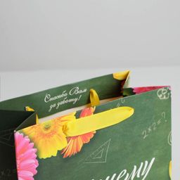 Пакет ламинированный вертикальный Лучшему Учителю, MS 18 23 10 см - Дарите счастье фото 10