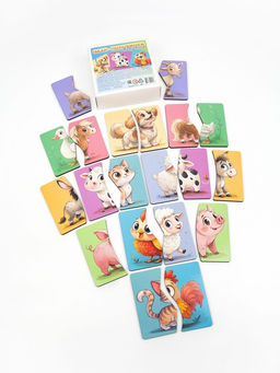 Пазл деревянный "Половинки - животные" PZL-80