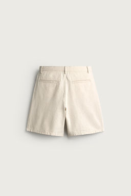 BERMUDA WIDE FIT RAYAS PLIEGUES / Crudo - Zara фото 7