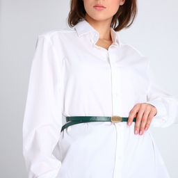 Ремень женский, ширина 1.4 см, пряжка металл, цвет зелёный - Simaland фото 3