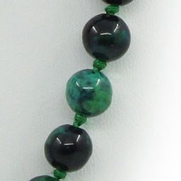 Бусы хризоколла (имитация), круглые бусины 8мм, длинные 120см