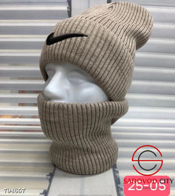 Комплект шапка и снуд с логотипом