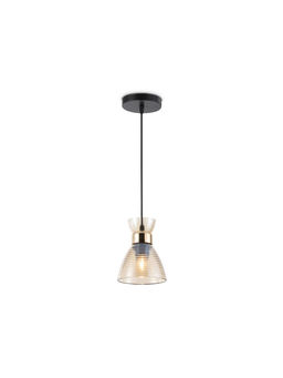 Светильник подвесной TR3403, 1хE27, 60 Вт, 100×13.5 см, чёрно-золотистый