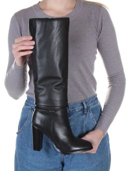 02-K6-A1 BLACK Сапоги зимние женские (натуральная кожа, натуральный мех (еврозима)) - Фабричный китай фото 4