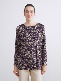 Bisiklet Yaka Desenli Bluz