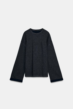 OVERSIZED LONG SLEEVE T-SHIRT - Zara фото 5