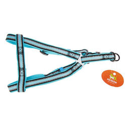 Шлейка двуслойная неопрен и полиэстер, светоотражающая, 44-68 х 2 см, синяя - Пижон фото 5