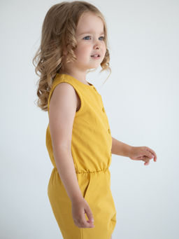 Комбинезон ромпер для девочки, желтый - Lesi kids фото 4
