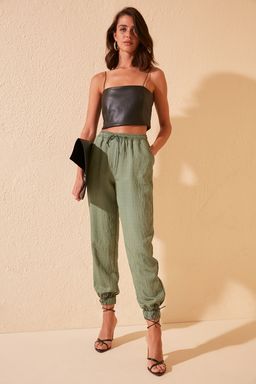 TRENDYOLMILLA Lacivert Jogger Dokuma Pantolon TWOSS20PL0129 фото 12