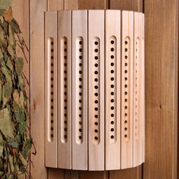 Абажур для бани и сауны, липа, настенный, угловой, прорезной, «Добропаровъ»