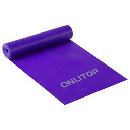 Эспандер ленточный для фитнеса ONLYTOP, 150×15×0.04 см, 10 кг, цвета МИКС