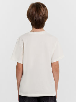 Футболка для мальчиков бежевая новогодняя с печатью - Mark formelle фото 4