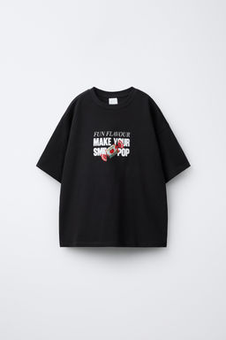 CAMISETA ESTAMPADA CEREZAS Y CARAMELO / Negro - Zara фото 2
