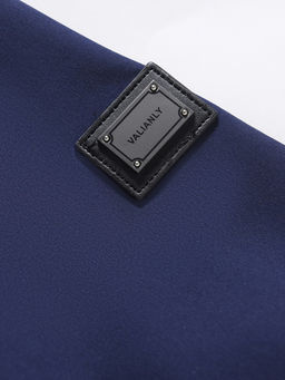 Парка женская софтшелл виндстоппер удлинённая с капюшоном темно-синего цвета 9618_1TS