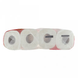 Туалетная бумага 3-х слойная "Pero Tulip", 8 рулона в упаковке, отрывной лист, белый (Россия)