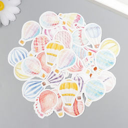 Наклейки для творчества Воздушные шары набор 46 шт 4,4х4,4х1,1 см