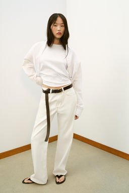 CAMISETA ALGOD?N MANGA CORTA / Blanco - Zara фото 8