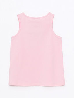 Bisiklet Yaka Bask?l? Pamuklu K?z ?ocuk Atlet - Waikiki фото 2