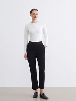 Beli Lastikli Krep Kad?n Pantolon