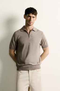 POLO PUNTO REGULAR FIT CREMALLERA / Crudo / Vigor?