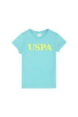Футболка U.S. Polo Assn базовая с круглым вырезом мятная из хлопка  фото 7