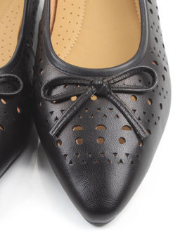 06-7388-66A BLACK Туфли летние женские "Лодочки" (натуральная кожа)