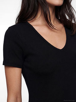 V Yaka Bodycon Elbise