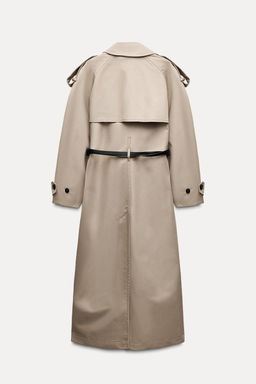 ZW COLLECTION WATER-REPELLENT OVERSIZE TRENCH COAT - Zara фото 12