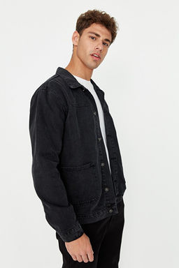 Antrasit Regular Fit Denim Kot Ceket TMNAW23CE00011 - Trendyolmilla фото 2