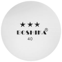 Набор мячей для настольного тенниса BOSHIKA, d=40 мм, 3 звезды, 3 шт., цвет белый  фото 2