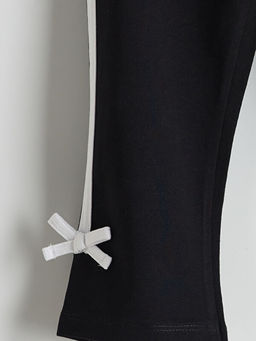 Beli Lastikli Fiyonk Detayl? 3/4 Boy K?z ?ocuk Tayt