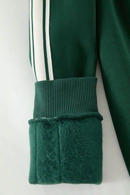 Zumrut Yesili Regular/Normal Kesim Seritli Ici Polarl? Sweatshirt TMNAW25SW00163 - Trendyolmilla фото 7