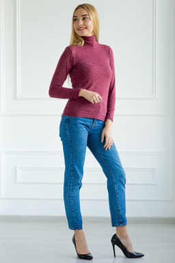 Водолазка женская из ангоры однотонной Беатрисса2 бордо - Амадэль фото 9