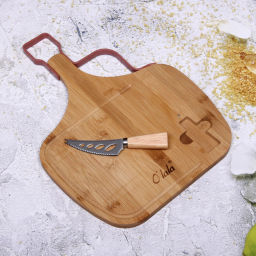 Доска разделочная "Olala" 39*28.5*1,5см в наборе с ножом для сыра
