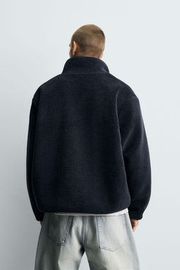 FAUX SHEARLING EFFECT JACKET WITH CONTRAST - Zara фото 3